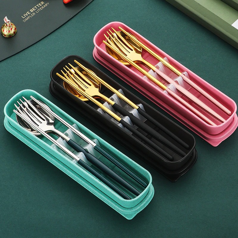 TUUTH Set Perlengkapan Makan Sendok Garpu Sumpit Cutlery